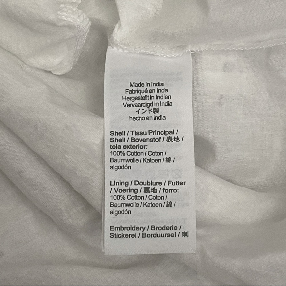 J. Crew Eyelet Mini Shirtdress in White Size 4 New - Picture 7 of 7